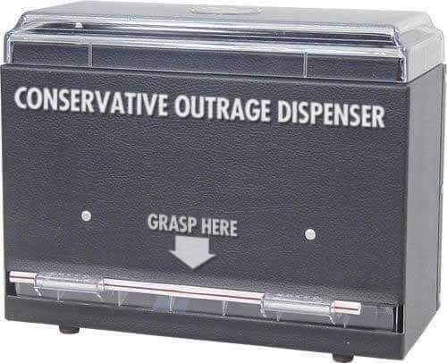 Conservative outrage dispenser 