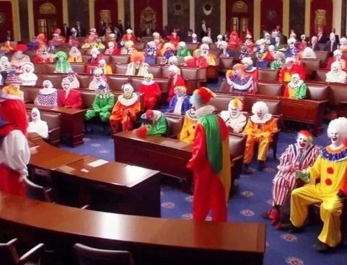 AI created clown congress in session