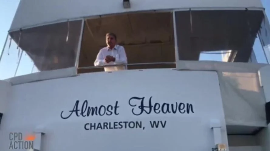 Joe Manchin on his boat